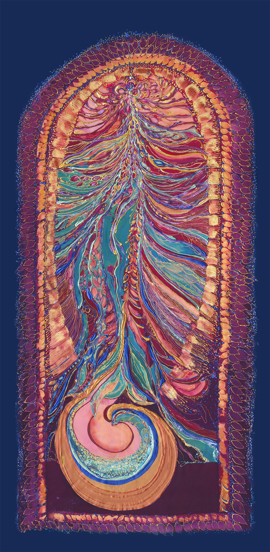 Chartres Pele Silk Tapestry