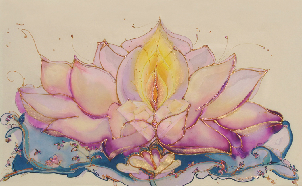 Lotus Cream Silk Tapestry